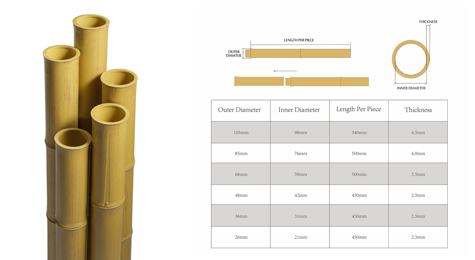 Spliced-Artificial-Bamboo-Poles